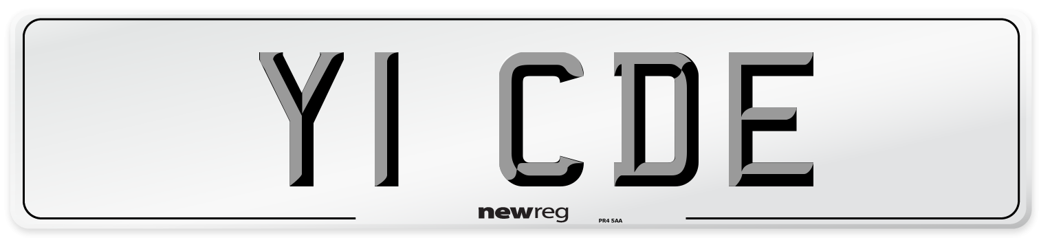 Y1 CDE Number Plate from New Reg